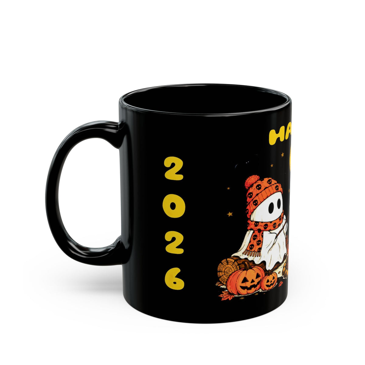 Halloween Ghosts Campfire Mug — "Happy Halloween" 11oz/15oz