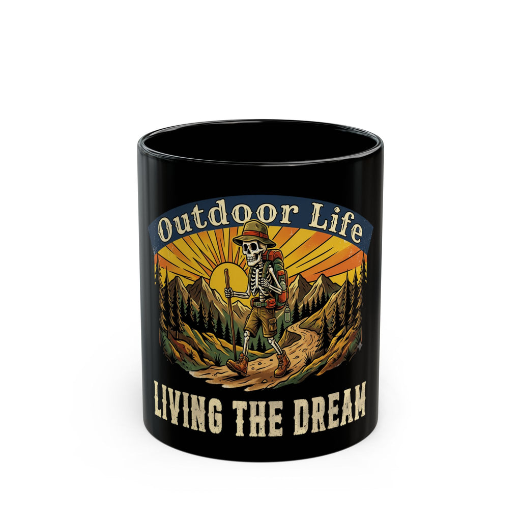 Outdoor Life Mug — "Living the Dream" Camping Coffee Cup