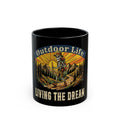 Outdoor Life Mug — "Living the Dream" Camping Coffee Cup
