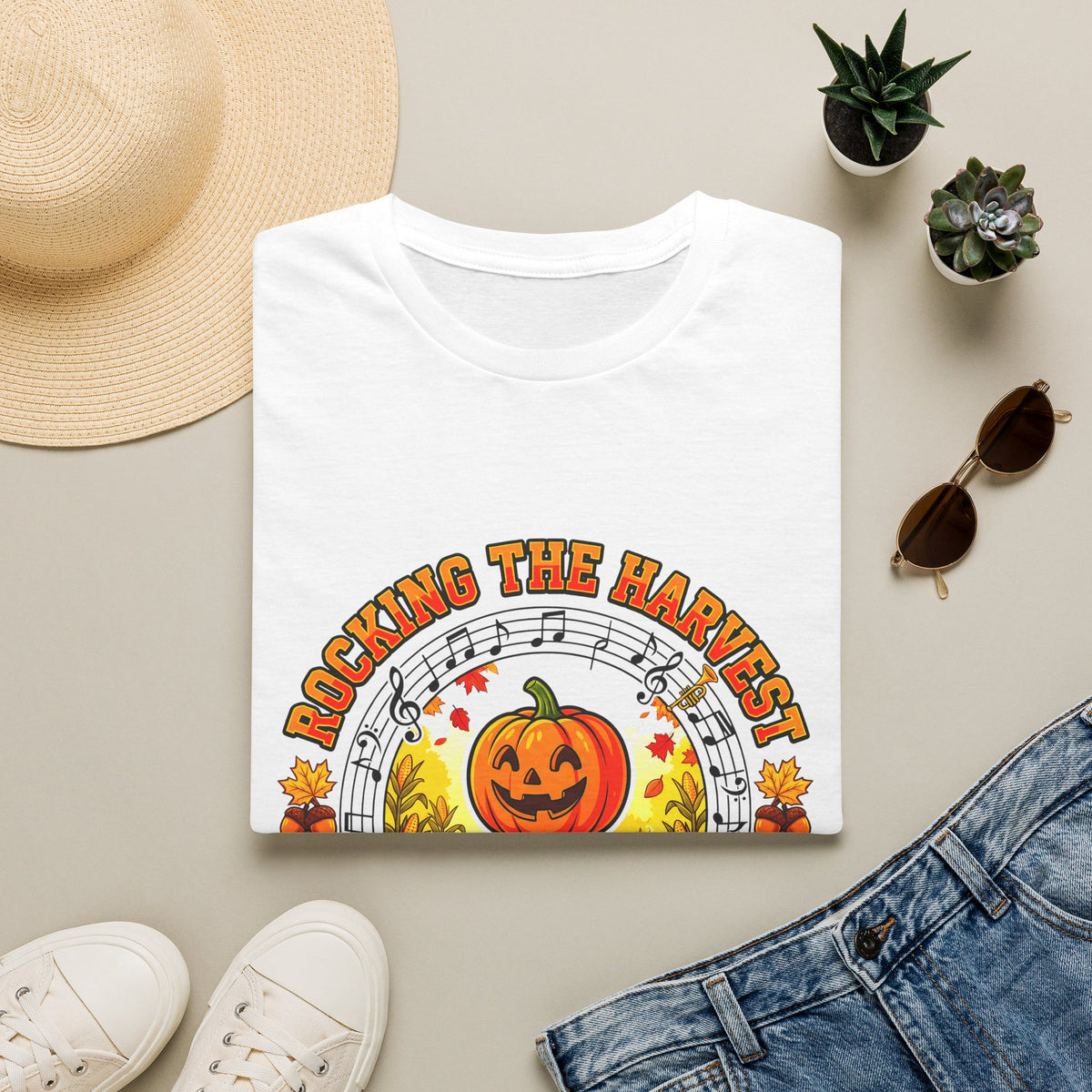 Rocking the Harvest T-Shirt — Pumpkin Fall Music Festival Tee