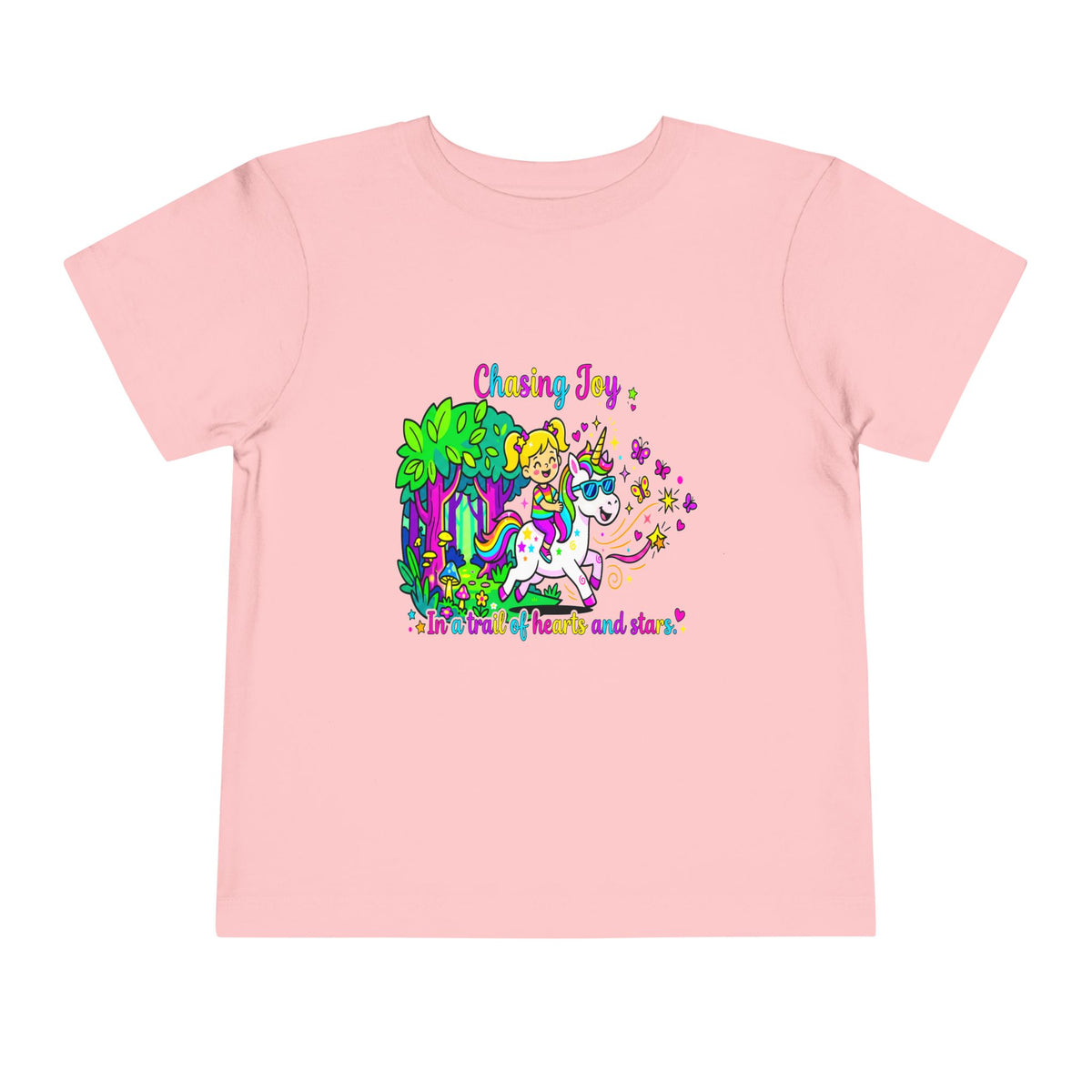 Chasing Joy Unicorn Toddler Tee — Colorful Magical Adventure Shirt