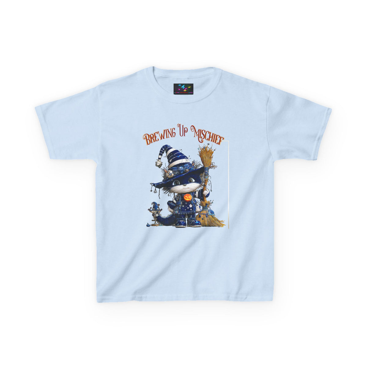 Kids Tee — 'Brewing Up Mischief' Wizard Cat Graphic Shirt
