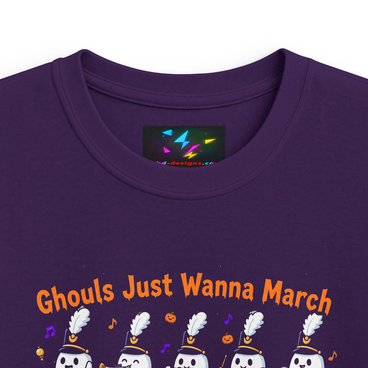Kids Halloween T‑Shirt — "Ghouls Just Wanna March" Ghost Parade Tee