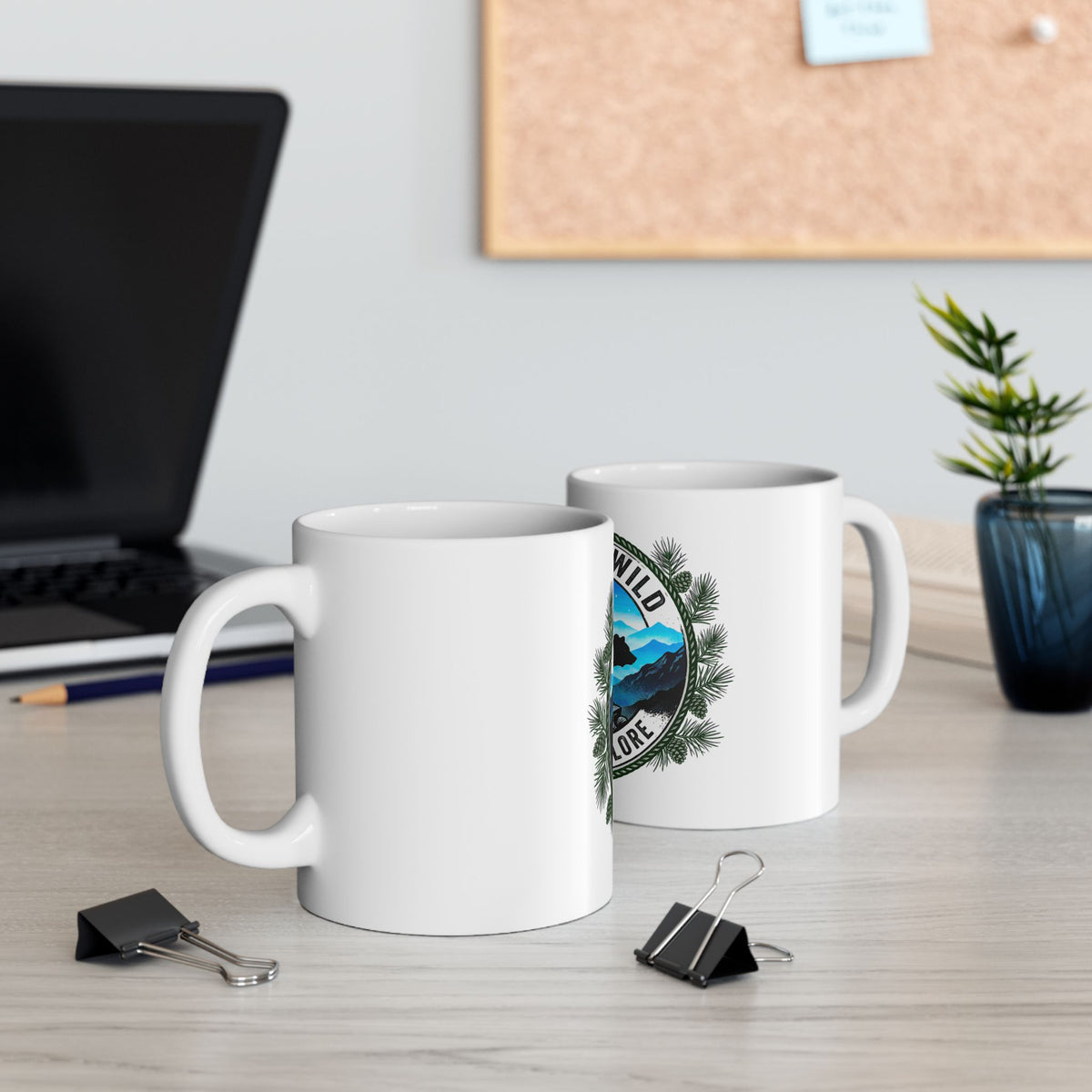 Into The Wild Ceramic Mug — "Seek & Explore" Bear Mountain Coffee Cup (11oz/15oz)