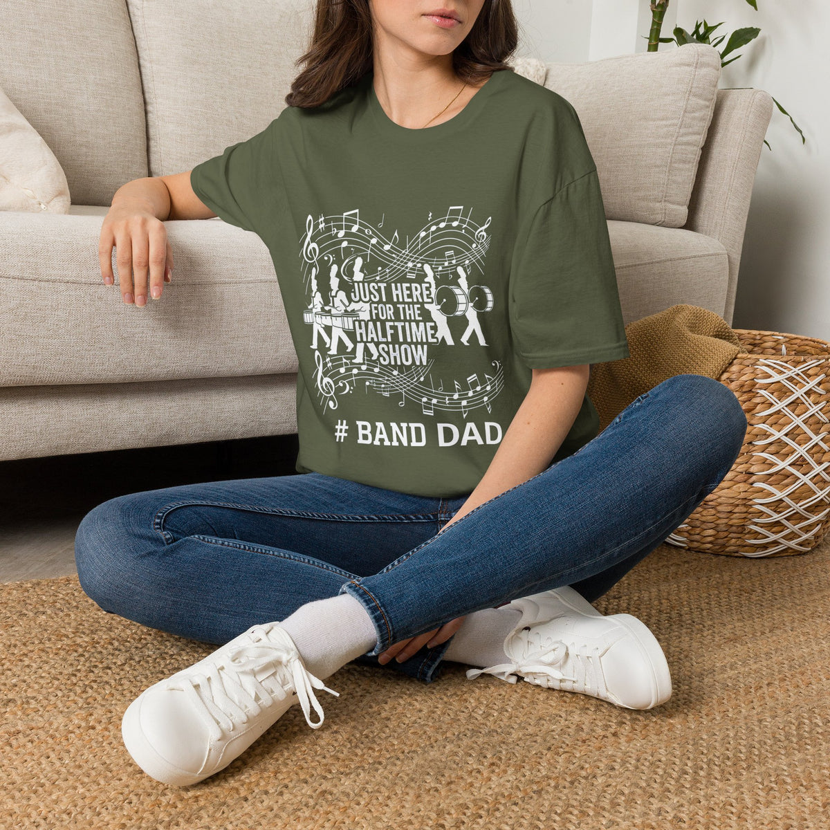 Band Dad T-Shirt — "Just Here for the Half Time Show" Marching Band Tee