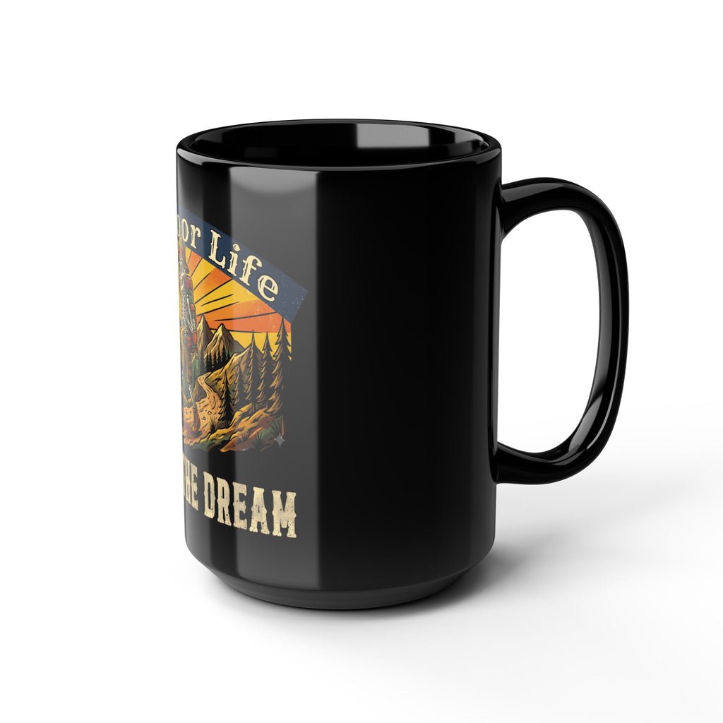 Outdoor Life Mug — "Living the Dream" Camping Coffee Cup