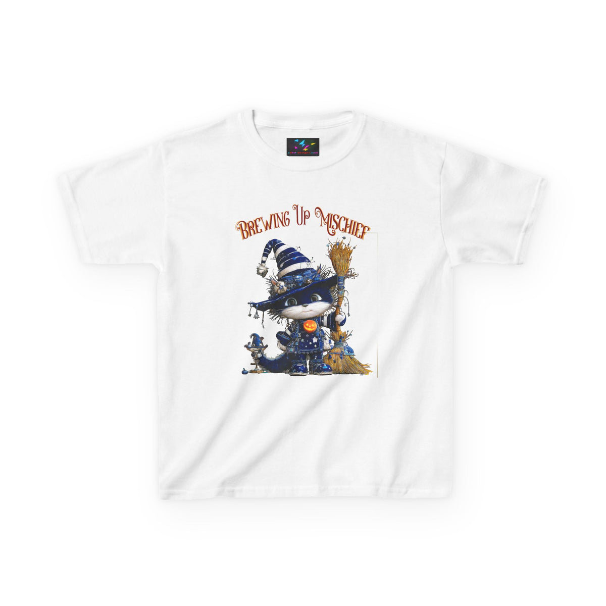 Kids Tee — 'Brewing Up Mischief' Wizard Cat Graphic Shirt