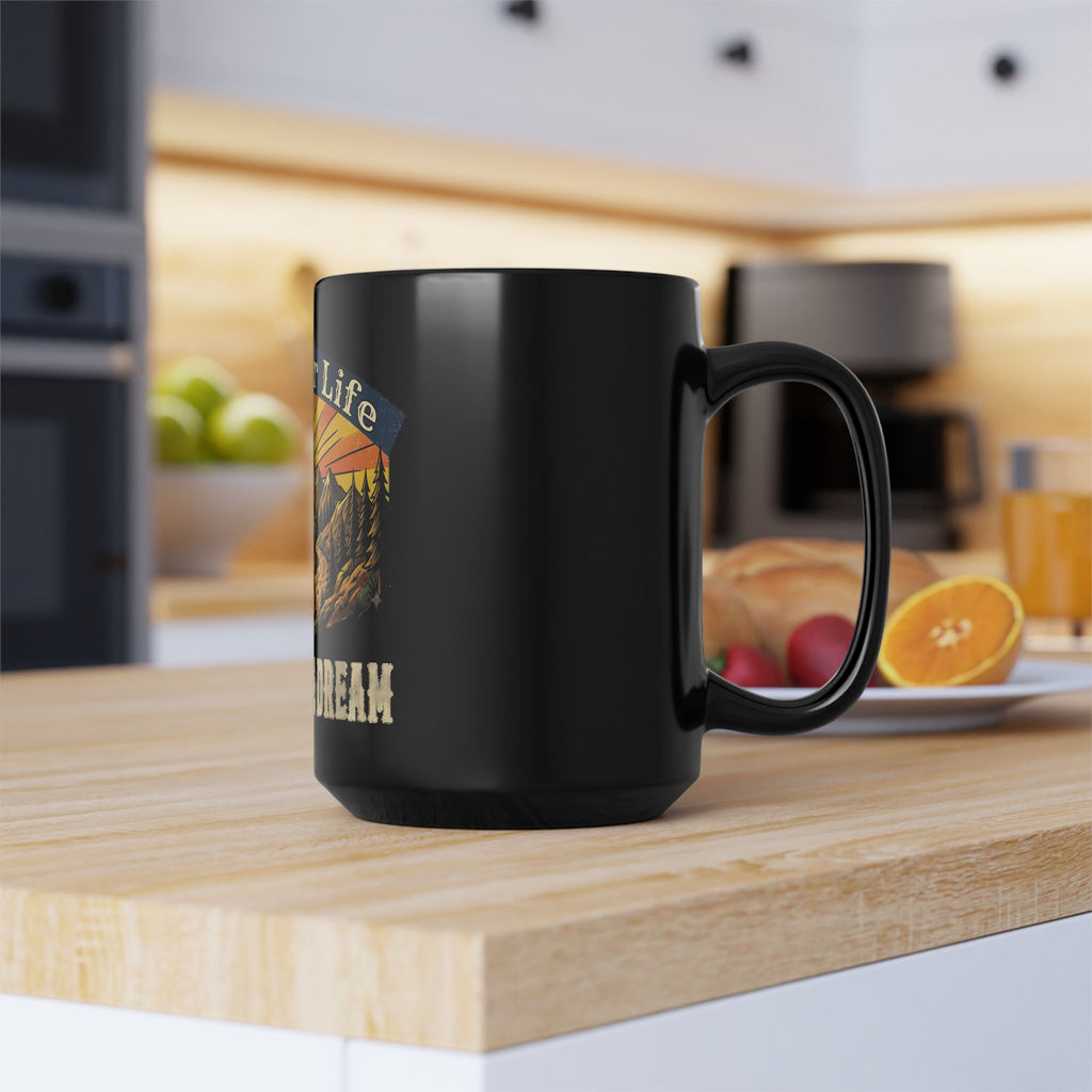 Outdoor Life Mug — "Living the Dream" Camping Coffee Cup