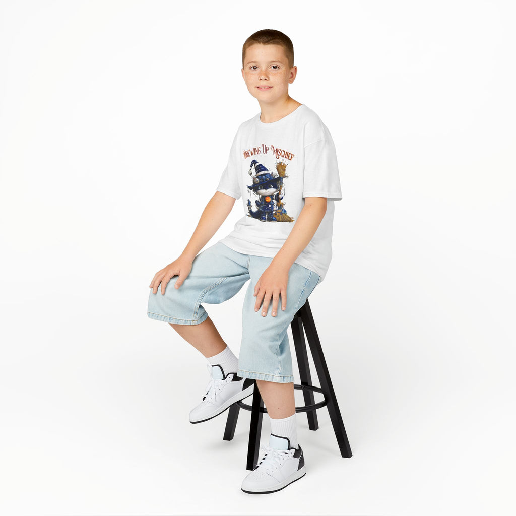 Kids Tee — 'Brewing Up Mischief' Wizard Cat Graphic Shirt