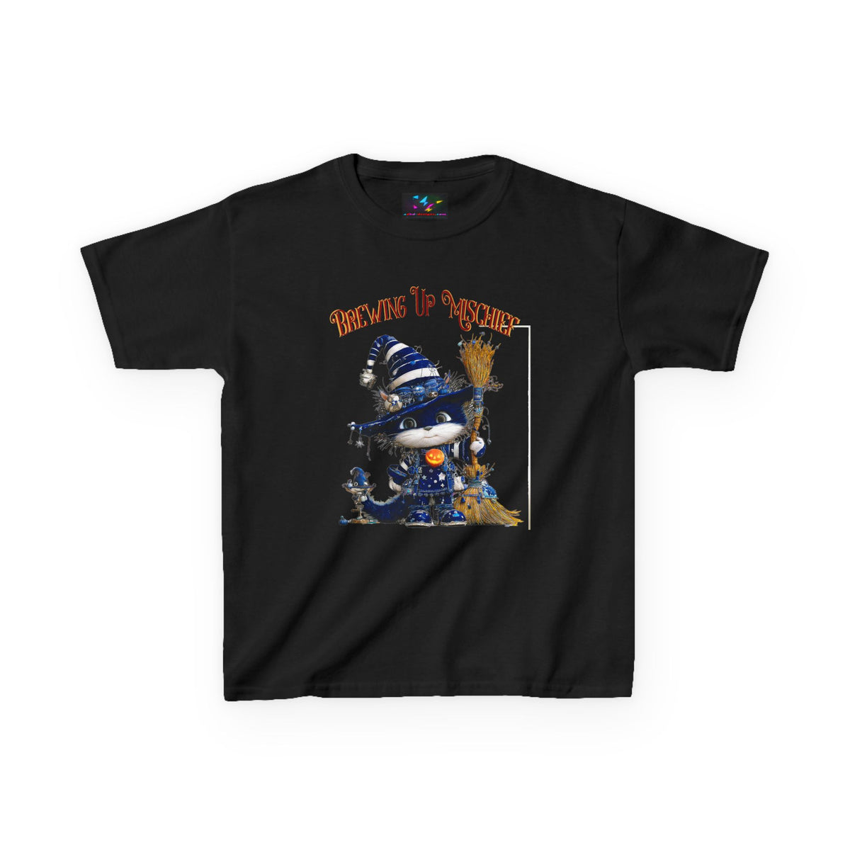Kids Tee — 'Brewing Up Mischief' Wizard Cat Graphic Shirt