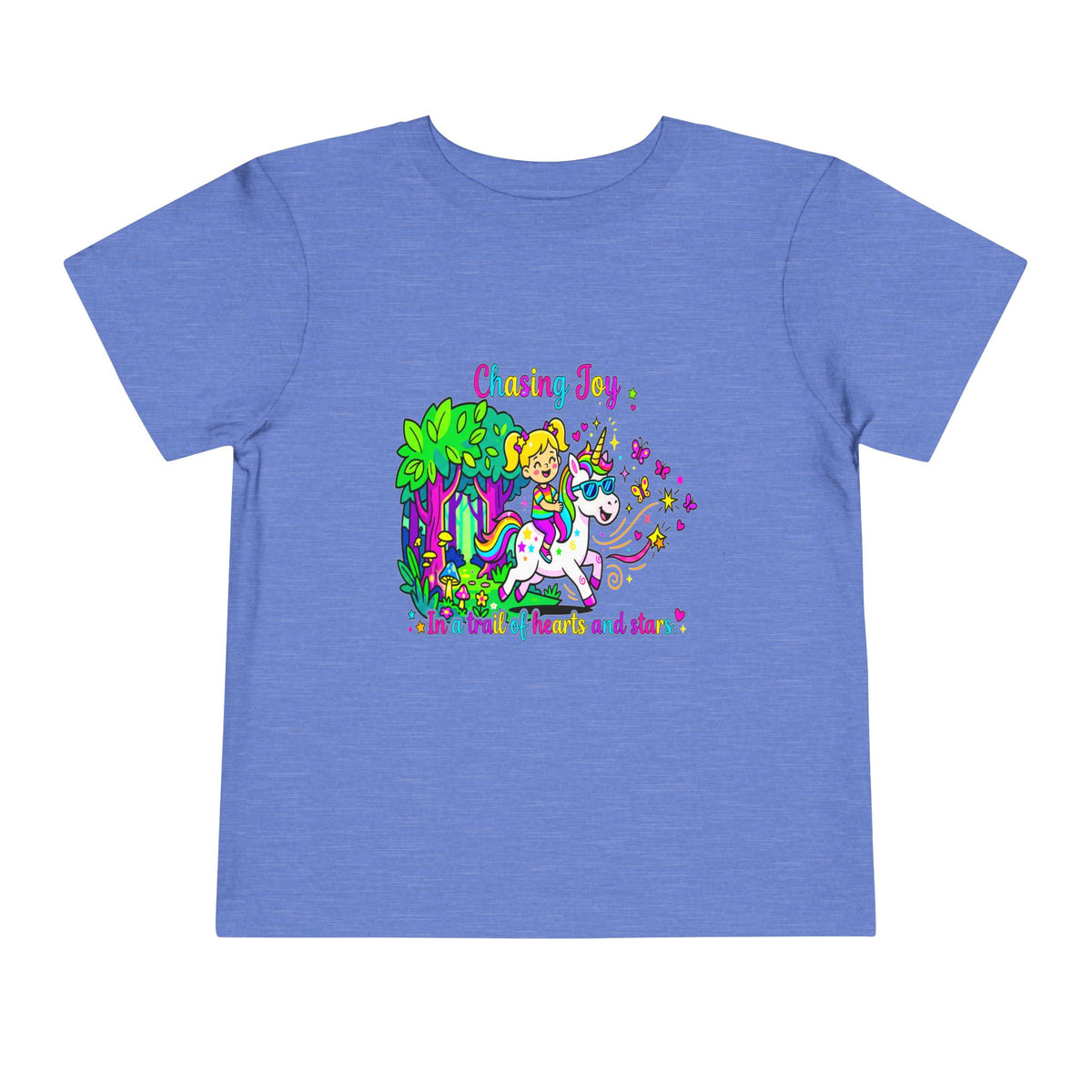 Chasing Joy Unicorn Toddler Tee — Colorful Magical Adventure Shirt