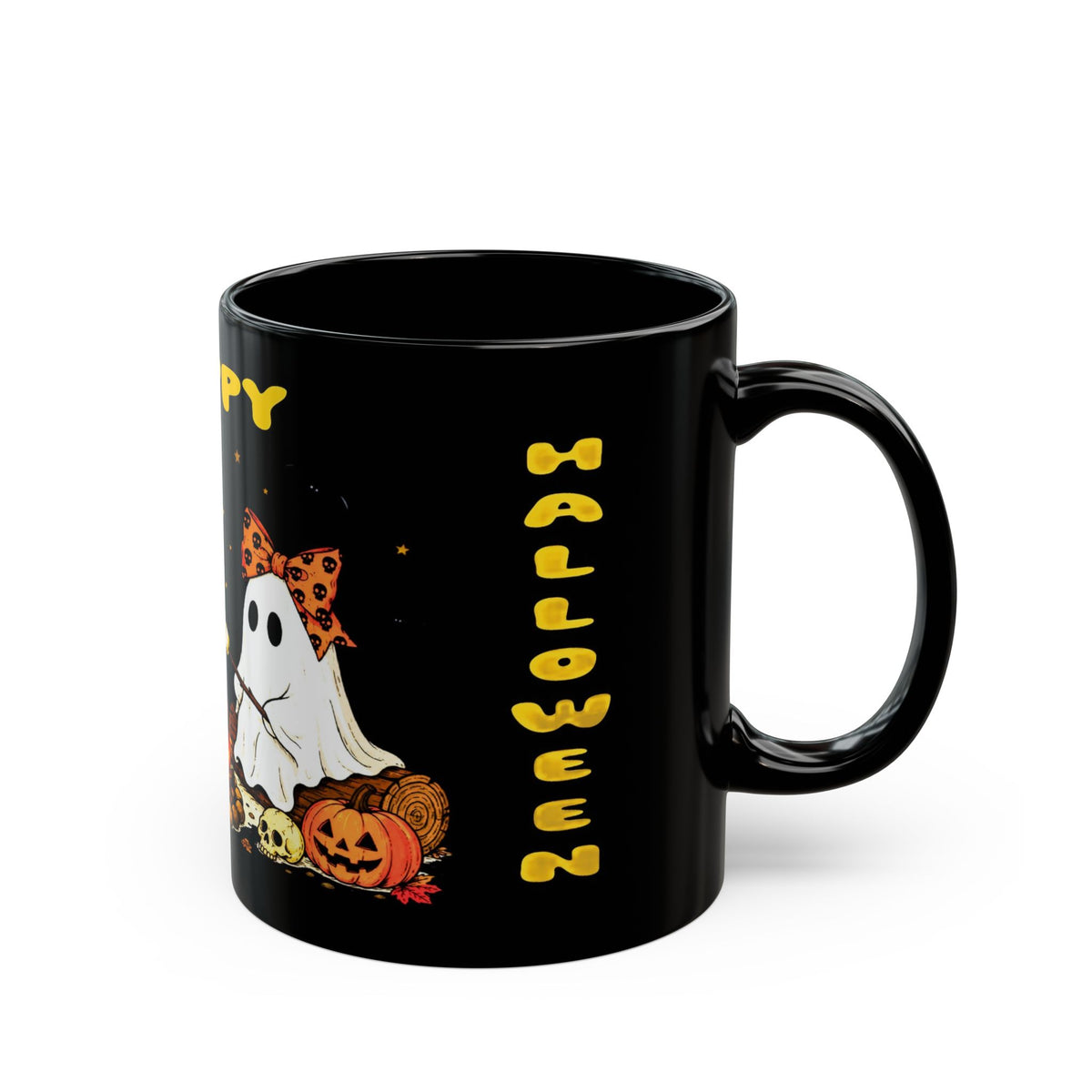 Halloween Ghosts Campfire Mug — "Happy Halloween" 11oz/15oz