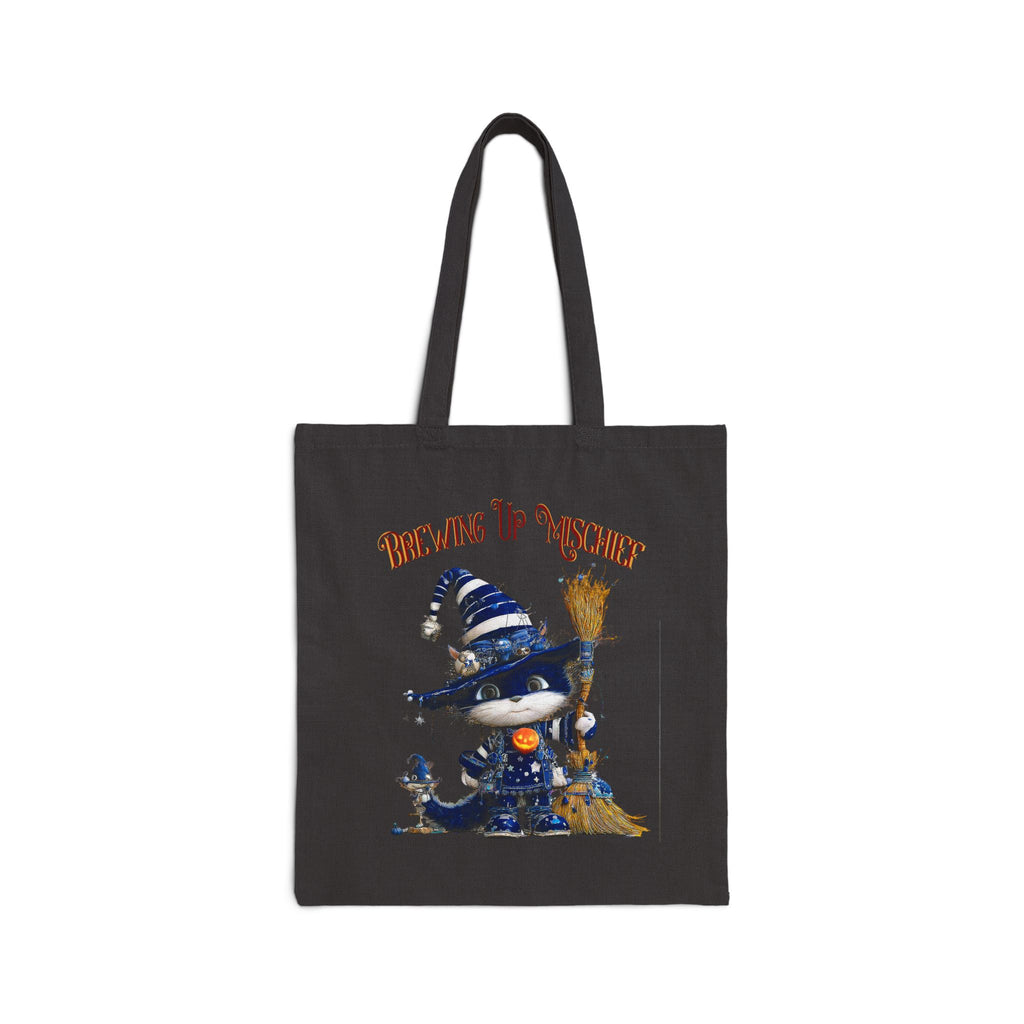 Brewing Up Mischief Halloween Witch Canvas Tote Bag