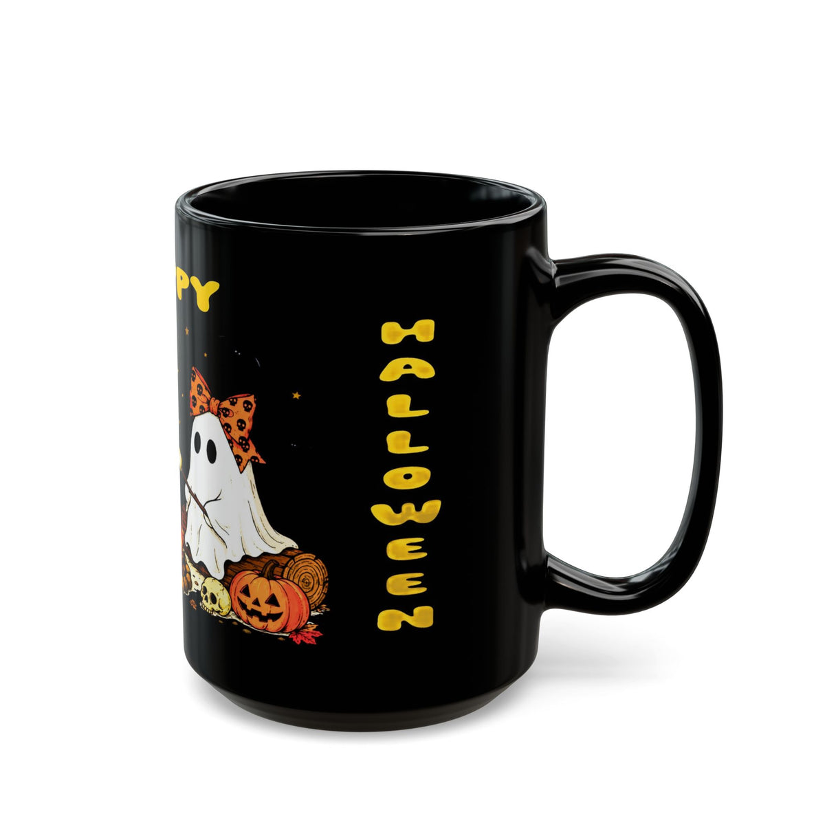 Halloween Ghosts Campfire Mug — "Happy Halloween" 11oz/15oz