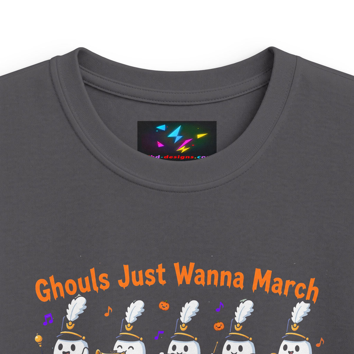 Kids Halloween T‑Shirt — "Ghouls Just Wanna March" Ghost Parade Tee