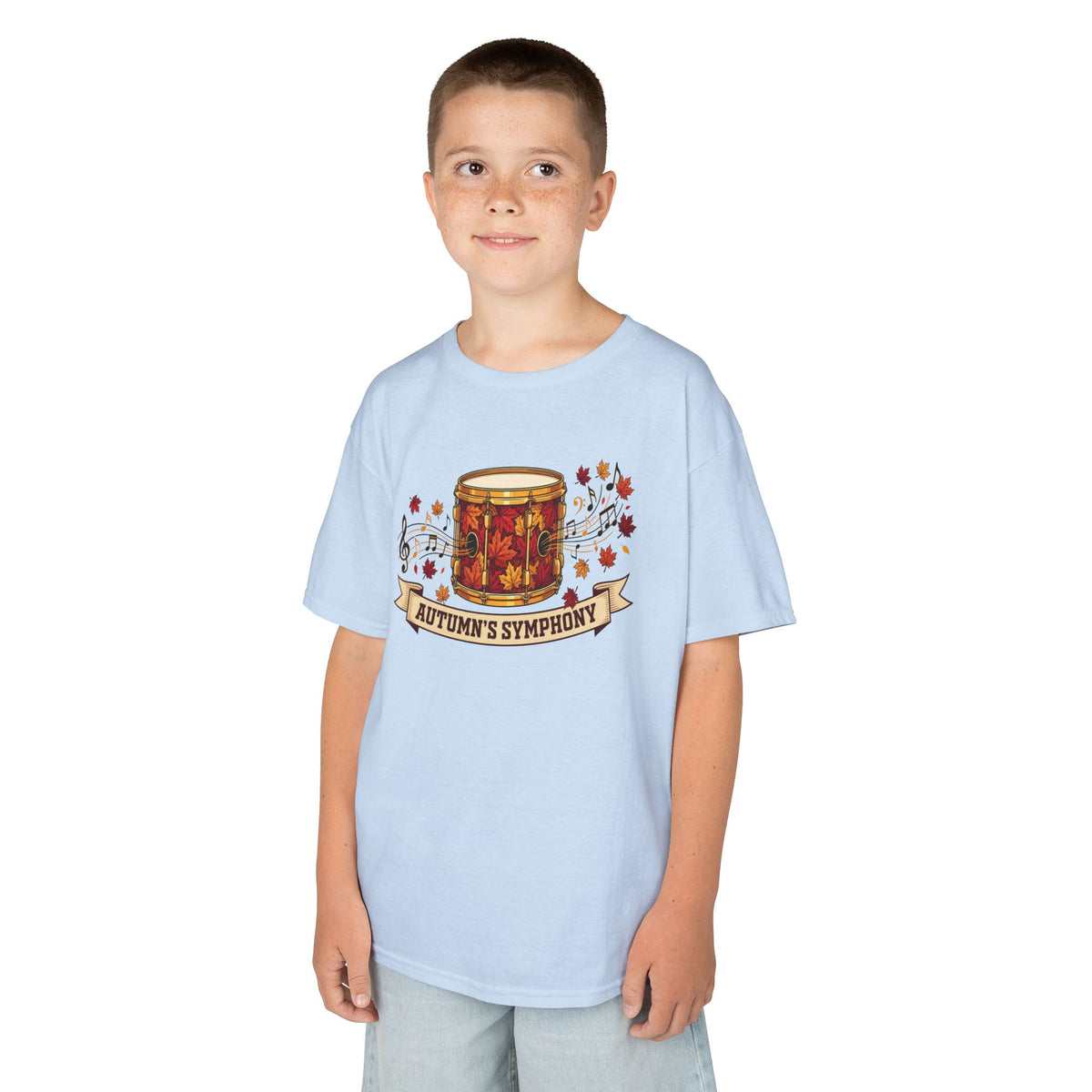 Kids 'Autumn's Symphony' Fall Drum Graphic Tee