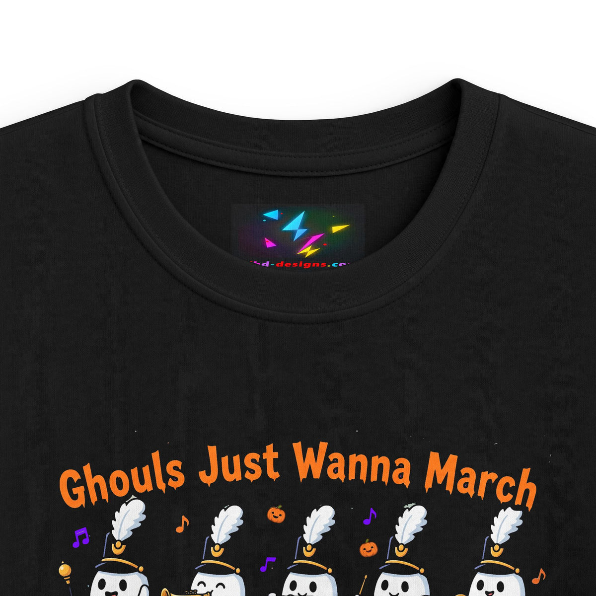 Kids Halloween T‑Shirt — "Ghouls Just Wanna March" Ghost Parade Tee