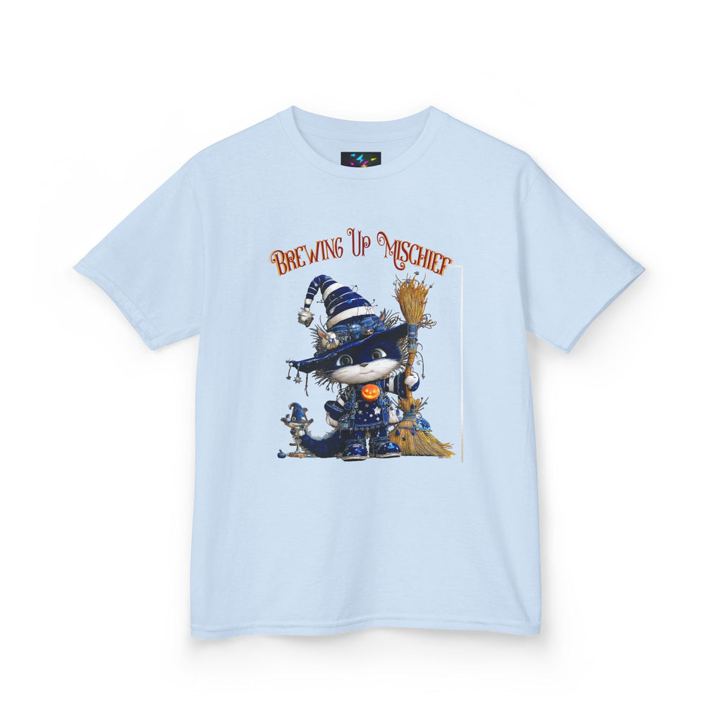 Kids Tee — 'Brewing Up Mischief' Wizard Cat Graphic Shirt