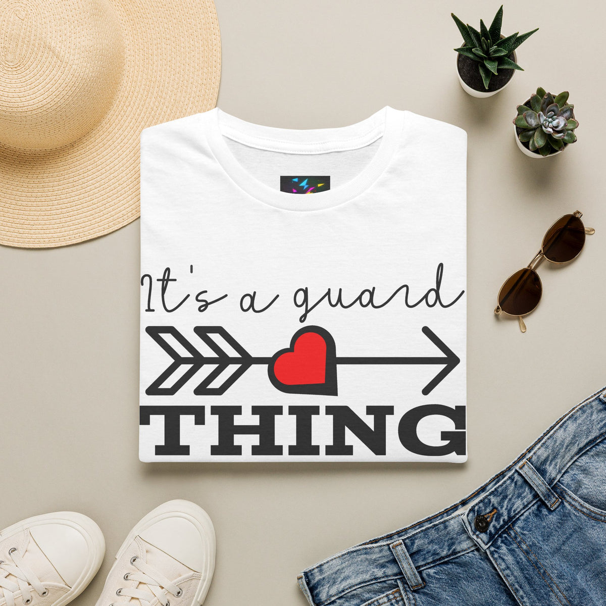It's a Guard Thing T-Shirt — Heart Arrow Design for Security & Protector Moms