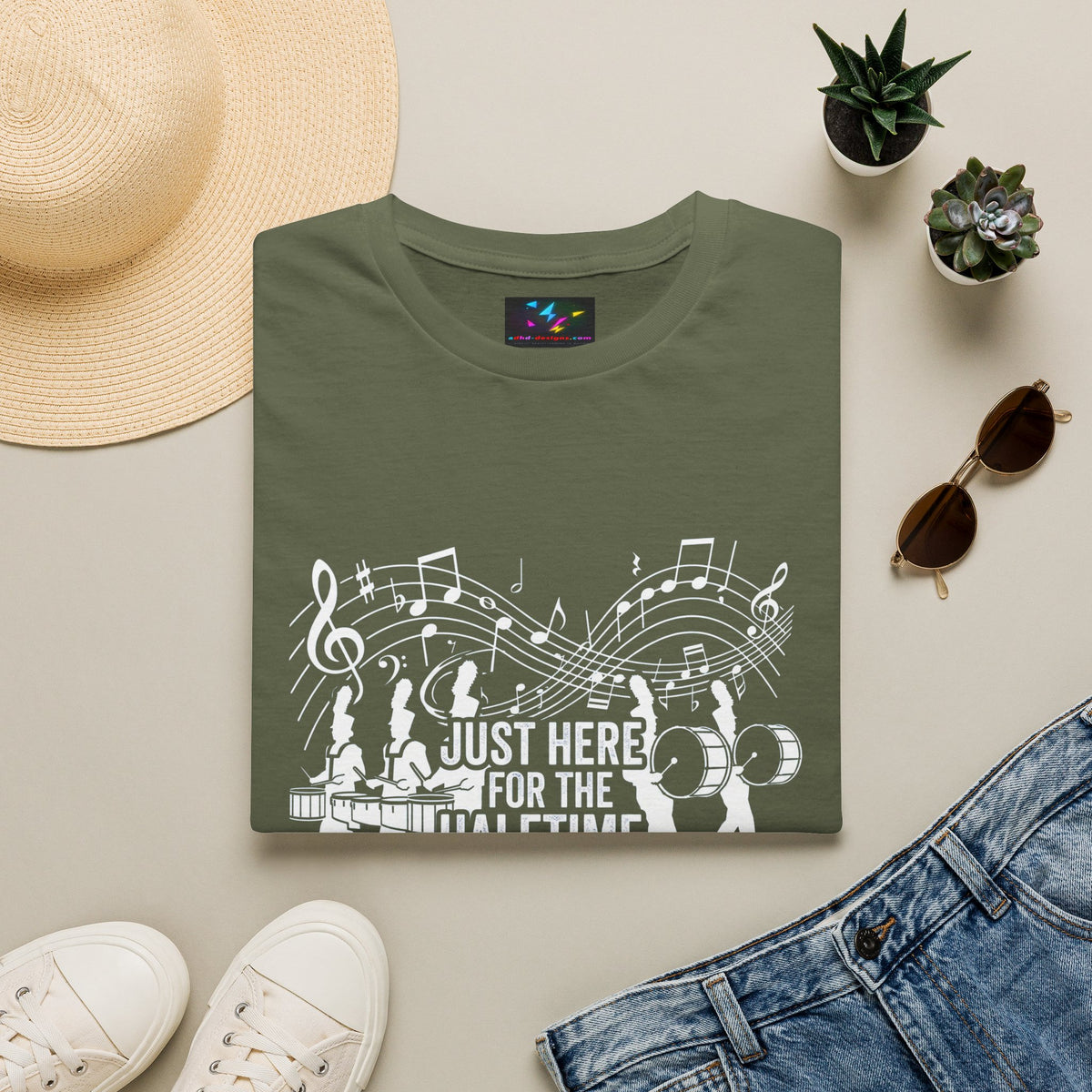 Band Dad T-Shirt — "Just Here for the Half Time Show" Marching Band Tee