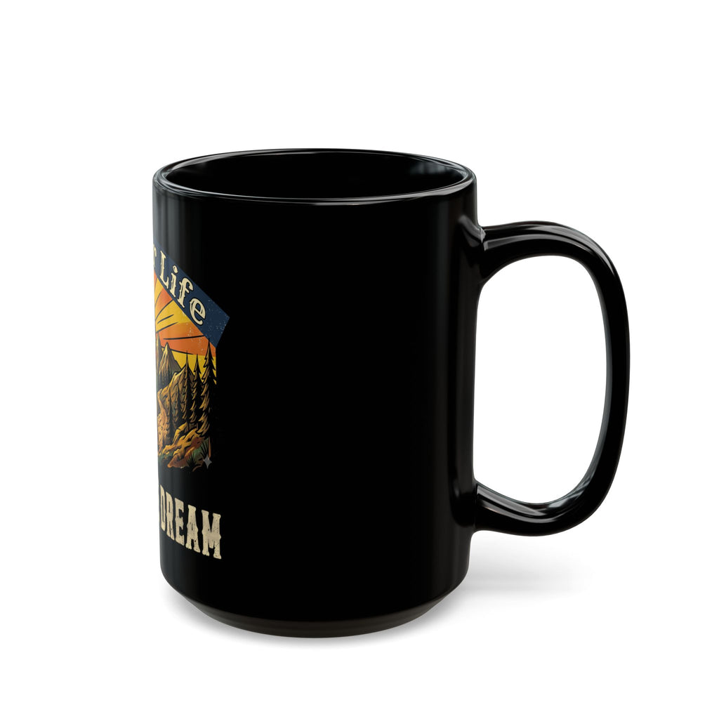 Outdoor Life Mug — "Living the Dream" Camping Coffee Cup