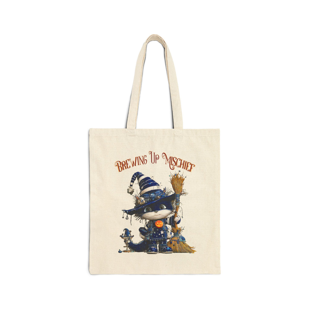 Brewing Up Mischief Halloween Witch Canvas Tote Bag