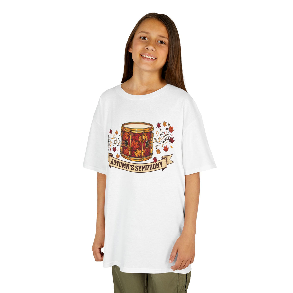 Kids 'Autumn's Symphony' Fall Drum Graphic Tee