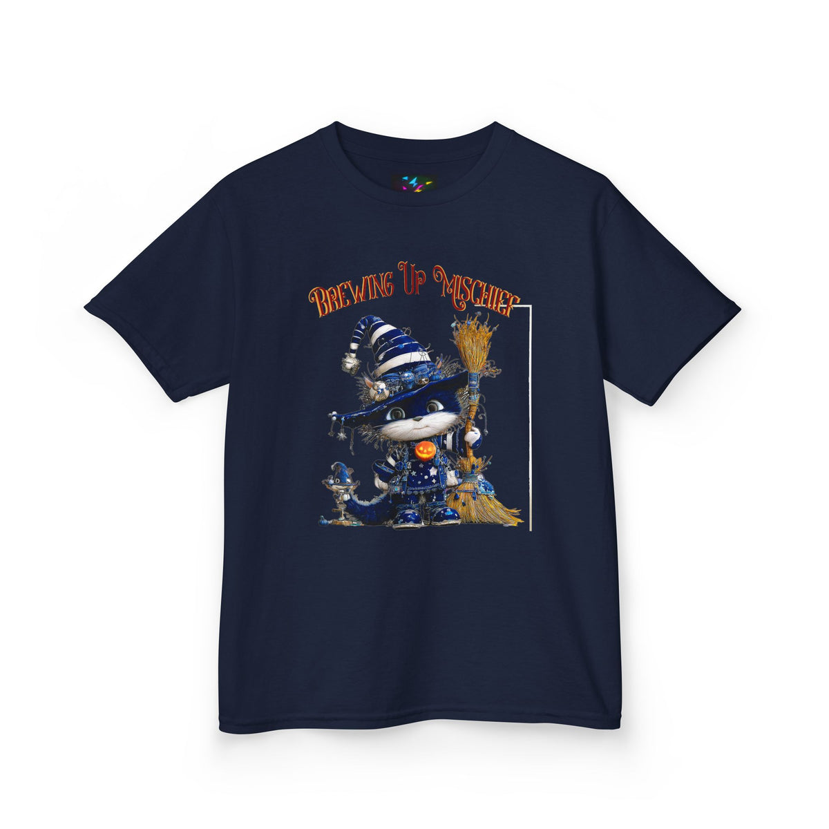 Kids Tee — 'Brewing Up Mischief' Wizard Cat Graphic Shirt