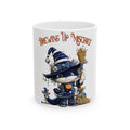 Brewing Up Mischief Ceramic Mug — Cute Witch Cat Halloween Coffee Cup (11oz & 15oz)