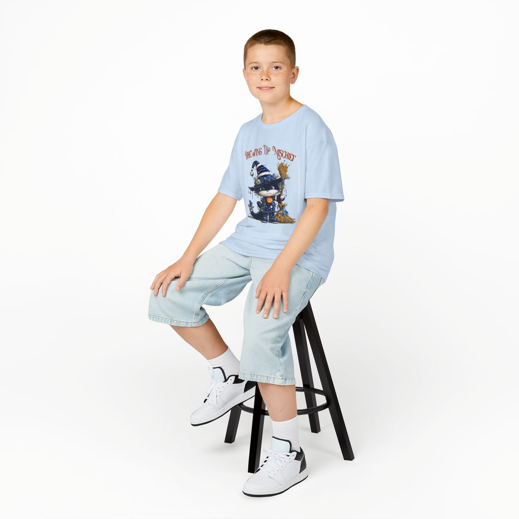 Kids Tee — 'Brewing Up Mischief' Wizard Cat Graphic Shirt