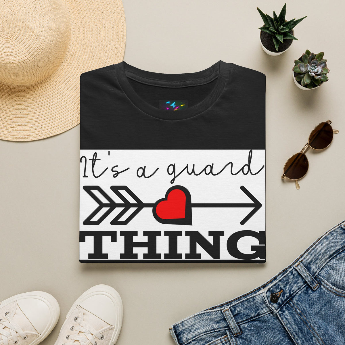 It's a Guard Thing T-Shirt — Heart Arrow Design for Security & Protector Moms