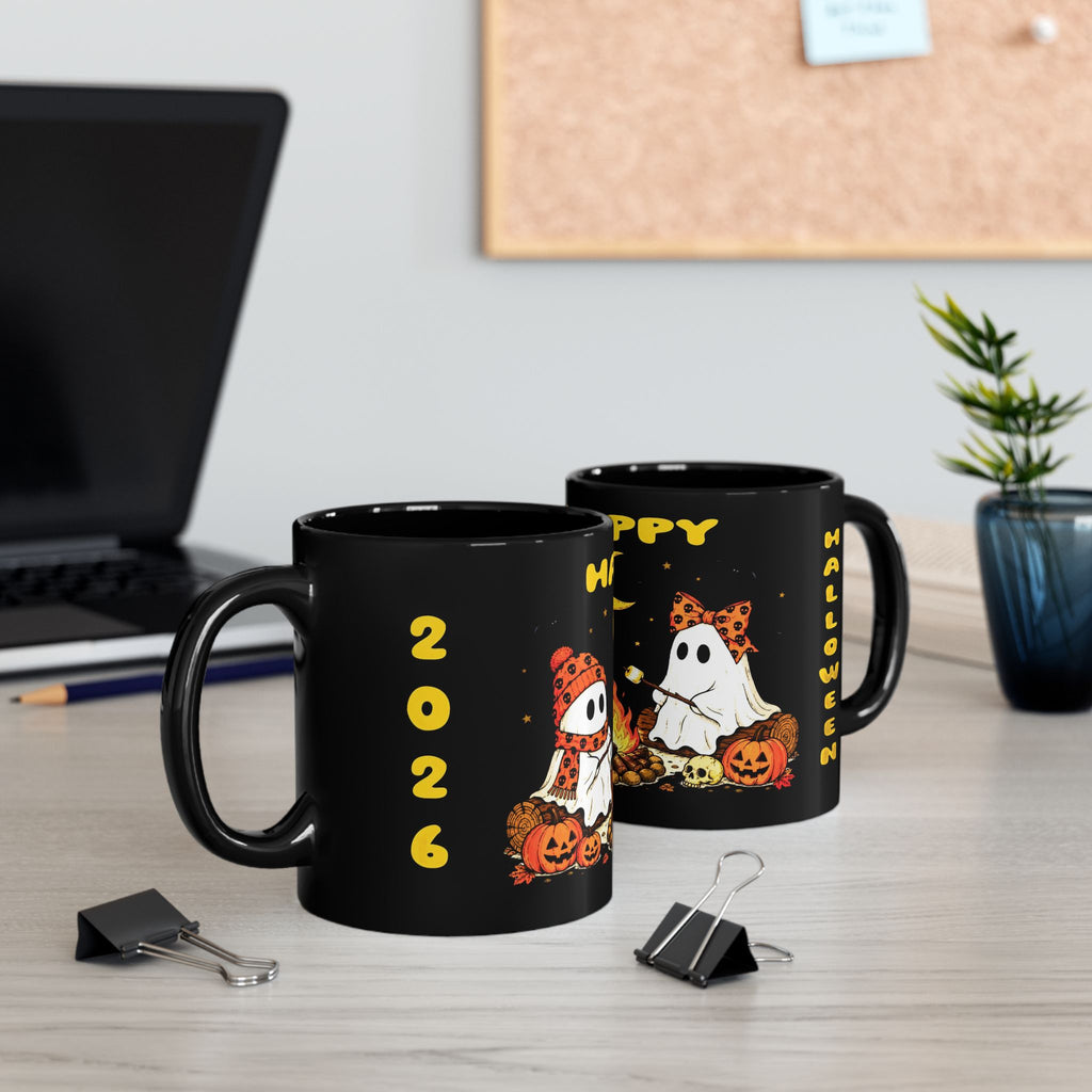 Halloween Ghosts Campfire Mug — "Happy Halloween" 11oz/15oz