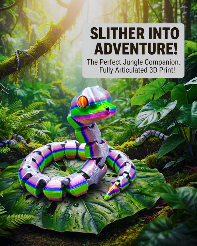 Small articulated snake fidget toy
